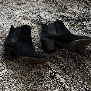 Sam Edelman Suede Black Ankle Boots 7.5